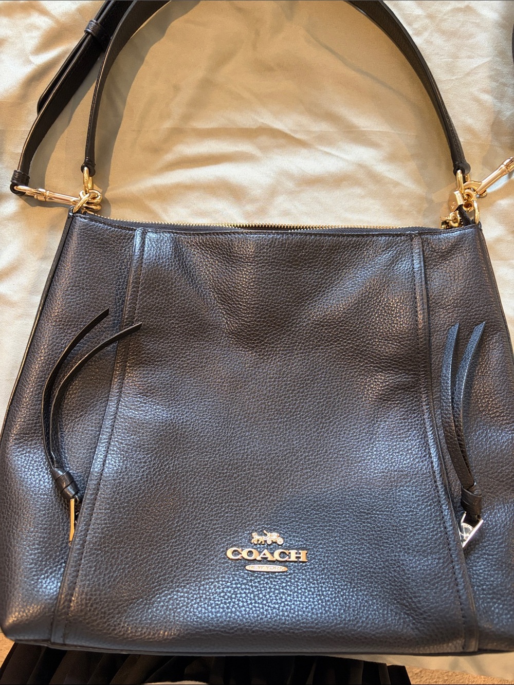 Coach Marlon hobo black leather f79994